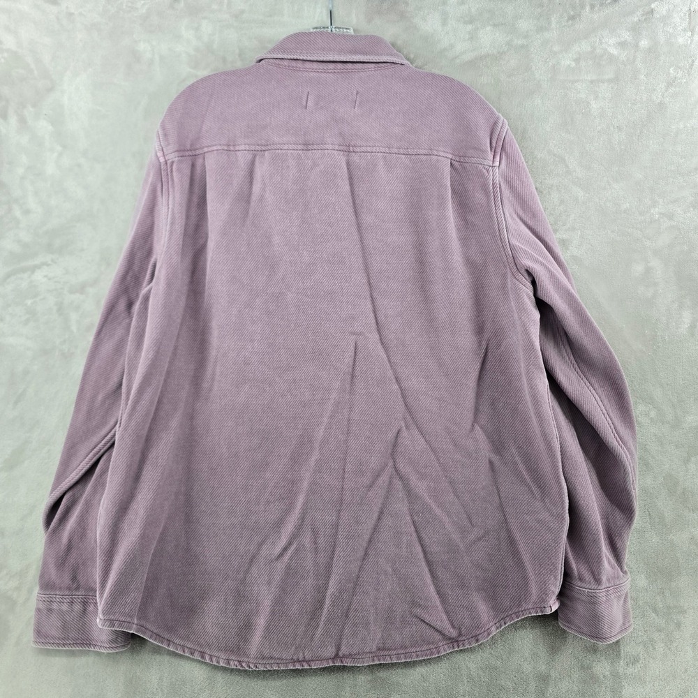 Outerknown Blanket Shirt Mens Large Purple Twill Long Sleeve Heavyweight Flannel - Picture 7 of 7